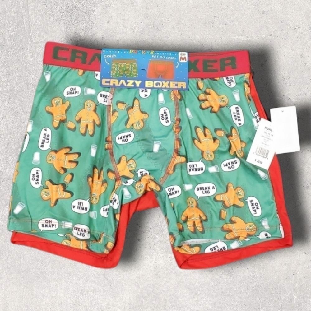 2 PACK GINGERBREAD OH SNAP BOXER BRIEFS